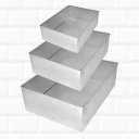 Ver imagem 1 de Kit 3 Formas De Bolo Retangular 17x10 + 25x17 + 30x22 Cm
