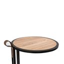 Ver imagem 3 de Mesa De Apoio Industrial Supreme Alça De Couro Freijó Marrom