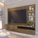 Ver imagem 1 de Estante Home para Tv até 82 Pol com Led 240x198cm Cancún Amêndoa