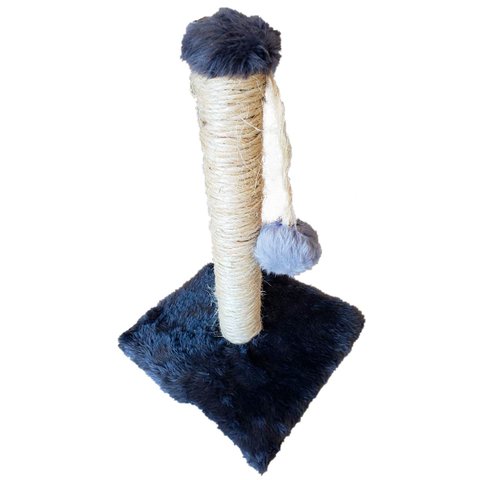 Arranhador para Gatos Poste Grande 40cm Corda Sisal com Brinquedo Pompom Cat Felino