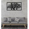 Quadros Decorativos Sala Quarto Árvore da Vida 3 Peças 85x55 - 1