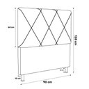 Ver imagem 4 de Cabeceira Cama Box Solteiro Mel 90cm com Frame Linho Marrom - Desk Design