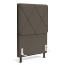 Ver imagem 1 de Cabeceira Cama Box Solteiro Mel 90cm com Frame Linho Marrom - Desk Design
