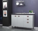 Ver imagem 1 de Armario Cozinha 114cm Retro Branco - Cobre Fimap