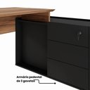Ver imagem 6 de Mesa Diretor Dinâmica em L 2,00 m X 1,70 m com Tampo e Armário Pedestal