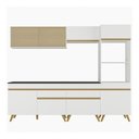 Ver imagem 7 de Armário de Cozinha Completa 252cm Veneza Multimóveis V3715 Branco/Dourado