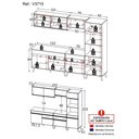 Ver imagem 5 de Armário de Cozinha Completa 252cm Veneza Multimóveis V3715 Branco/Dourado