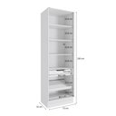 Ver imagem 5 de Cristaleira Celeste Kappesberg 100% Mdf 2 Portas 1 Gaveta Branco/nogueira 72cm