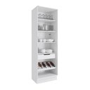 Ver imagem 4 de Cristaleira Celeste Kappesberg 100% Mdf 2 Portas 1 Gaveta Branco/nogueira 72cm