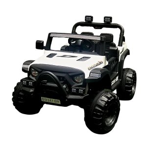 Carro Utv Jipe Buggy Elétrico 12V Infantil Som Bluetooth Usb Luzes Controle Branco Brinqway Bw241 BW