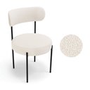 Ver imagem 6 de Cadeira Sala de Jantar Margara Kit 6 em Aço Preto Bouclê Ted D03 - D'Rossi