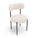 Ver imagem 5 de Cadeira Sala de Jantar Margara Kit 6 em Aço Preto Bouclê Ted D03 - D'Rossi