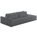 Ver imagem 2 de Sofá Ilha Modular para Sala 252cm com Puff Dublin K01 Bouclê Cinza - Lyam Decor