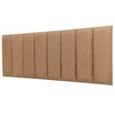 Ver imagem 3 de Cabeceira Queen Linho Marrom Placa Modulada Estofada Ripada Adesiva