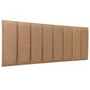 Ver imagem 1 de Cabeceira Queen Linho Marrom Placa Modulada Estofada Ripada Adesiva