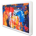 Ver imagem 2 de Quadro Decorativo Caixa Pincelada Colorida  Tacolado Moldura Caixa 3cm Branca sem Vidro 80 X 120cm