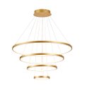 Ver imagem 1 de Pendente 4 Anéis Dourado 80cm Led 101w 3000k Bivolt Paris Luz