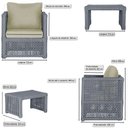 Ver imagem 2 de Mesa Centro e 2 Poltronas Madri Corda Náutica Estofado 7 Trama Original