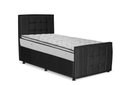 Ver imagem 1 de Cama com Cabeceira Solteiro Estofada Uvaia 90cm Suede:preto