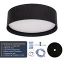 Ver imagem 5 de Lustre Pendente Madeira Redondo Preto 50cm - Preto