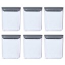 Ver imagem 1 de Conjunto 6 Potes Herméticos 1l Potes Pequenos Chumbo Porta Mantimentos Plasvale