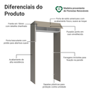 Ver imagem 4 de Porta-Geladeira 103 cm 1 Porta Basculante Crema/Branco/Crema Vik Madesa