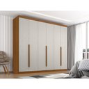 Ver imagem 3 de Guarda Roupa Casal New Monumental 6 Portas 4 Gavetas Cinamomo Areia Fosco - Zanzini