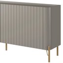 Ver imagem 5 de Rack para Sala de Estar Tv 75 Pol 4 Portas Brise Pés Industrial Dourado Alef I03 Grigio - Lyam