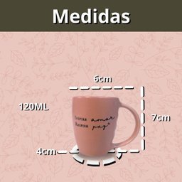 Jogo 4 Caneca Porcelana Fosca 120ml para Café - Rosa - 5