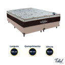 Ver imagem 3 de Cama Box Bipartido Casal Bege e Colchão Sleep King Molas Ensacadas Ortobom