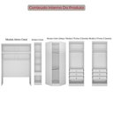 Ver imagem 6 de Guarda Roupa Modulado Casal Safira Plus 10 Portas 7 Gavetas MDF Neve