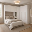 Ver imagem 1 de Guarda Roupa Modulado Casal Safira Plus 10 Portas 7 Gavetas MDF Neve