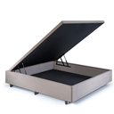 Ver imagem 3 de Cama Box Baú Viúva 128x188x42cm Suede com Pistão a Gás