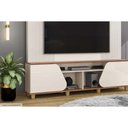 Ver imagem 5 de Rack Bancada C/ Painel P/ Tv até 70 Pol Henry 2 Porta 182x184cm Bali/cedro - Dj Móveis