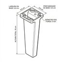 Ver imagem 3 de Kit 02 Pés Retrô 15cm em Plástico PVC com Parafusos para Móveis em Geral Marrom