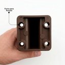 Ver imagem 4 de Kit 02 Pés Retrô 15cm em Plástico PVC com Parafusos para Móveis em Geral Marrom