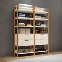 Ver imagem 5 de Closet Estante Multiuso 1,47 m X 2,20 m com 4 Gavetas e Nichos 100% MDF Dalla Costa Cor:Off White