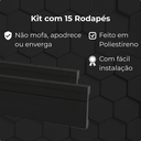 Ver imagem 5 de Kit 15 Barras Rodapé de Poliestireno 7cm Altura Barra 2m