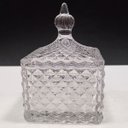 Ver imagem 3 de Potiche Decorativo de Vidro Transparente 11x8x8cm Tampa Enfeite Sala Mesa