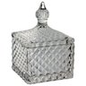 Potiche Decorativo Bomboniere Quadrado Home&co com Tampa Vidro 11x8x8cm Transparente - 1