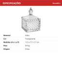Ver imagem 7 de Potiche Decorativo de Vidro Transparente 11x8x8cm Tampa Enfeite Sala Mesa