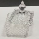 Ver imagem 4 de Potiche Decorativo de Vidro Transparente 11x8x8cm Tampa Enfeite Sala Mesa