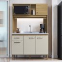 Ver imagem 1 de Cozinha Compacta 4 Portas 1 Gaveta Co1202 Ipê/cristalo - Decibal