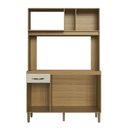Ver imagem 3 de Cozinha Compacta 4 Portas 1 Gaveta Co1202 Ipê/cristalo - Decibal