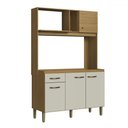 Ver imagem 2 de Cozinha Compacta 4 Portas 1 Gaveta Co1202 Ipê/cristalo - Decibal