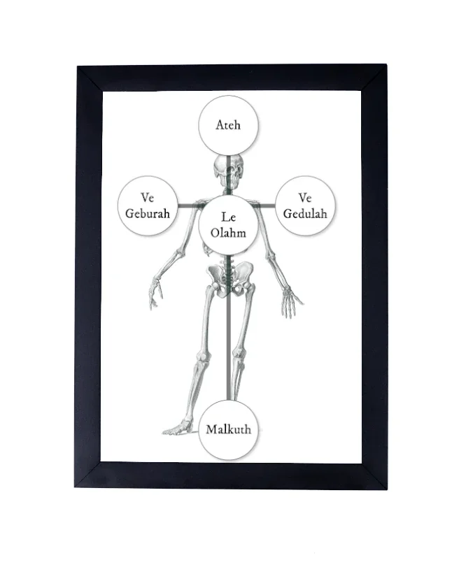 Quadro Poster com Moldura Ocultismo Cruz Cabalistica P8368 - 1