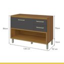 Ver imagem 7 de Balcão de Cozinha 1 Porta 2 Gavetas com Caixa Organizadora 120cm Princesa Nesher Móveis