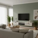 Ver imagem 2 de Rack Home Suspenso Sala Classica Retro Acabamento Premium:branco