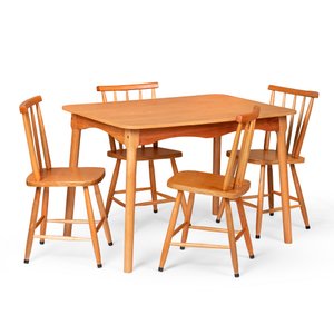 Jogo de Jantar Colonial Clássico Mesa Soft Mel 4 Cadeiras Mel Cozinha