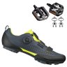 Sapatilha Mtb Ciclismo Fizik Terra x5 Carbon Amarela + Pedal Shimano T421 - Preto - 42 Br / 44 Eur - 1